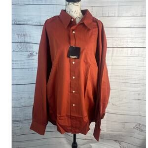 Joseph & Feiss International Button Up Shirt Men 18 34/35 Cotton Long Sleeve NEW